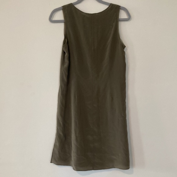 Maryan Mehlhorn dress 100% silk olive green dress size S - Picture 2 of 10